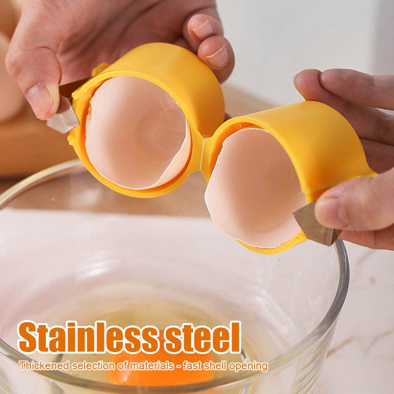 Egg shell Opener, Eggshell Cracker for Eggs, Stainless Steel Egg Peeler, Handheld Egg Seperator Tool, Quick Egg Breaker for Kitchen-🇺🇸 Made in the USA