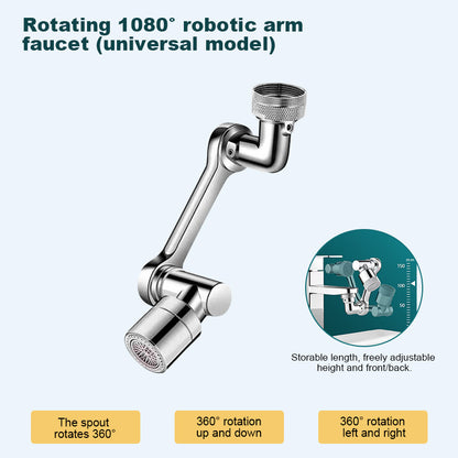 💖Last Day Promotion 49% OFF💖Rotating 1080° robotic arm faucet (universal model)--👩‍👩‍👧‍👧The direction and water flow rate can be freely adjusted