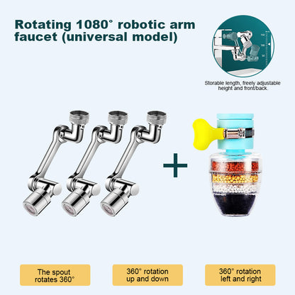 💖Last Day Promotion 49% OFF💖Rotating 1080° robotic arm faucet (universal model)--👩‍👩‍👧‍👧The direction and water flow rate can be freely adjusted