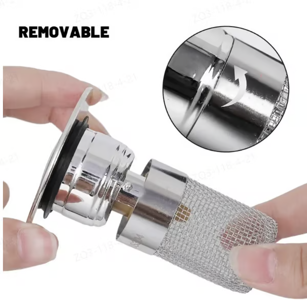 ✅Last Day Promotion 49% OFF👍TIMNAMY™ Pop Up Sink Drain Strainer----👍Removes odors and prevents blockages