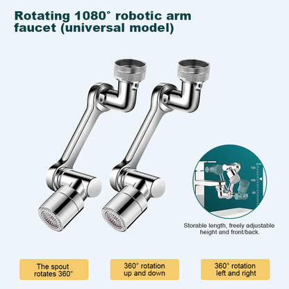 💖Last Day Promotion 49% OFF💖Rotating 1080° robotic arm faucet (universal model)--👩‍👩‍👧‍👧The direction and water flow rate can be freely adjusted