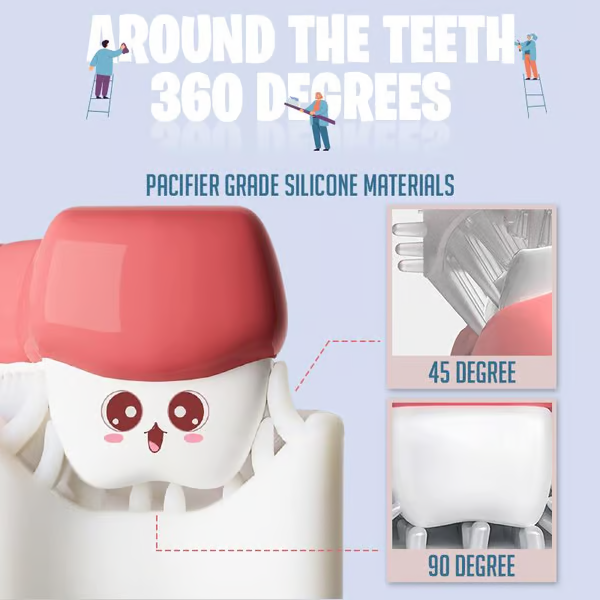 🔥Last Day Promotion 49% OFF🔥U-shaped Children's Toothbrush--💯Full silicone design, safe and does not hurt gums