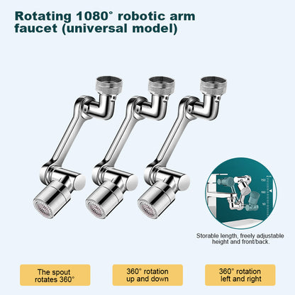 💖Last Day Promotion 49% OFF💖Rotating 1080° robotic arm faucet (universal model)--👩‍👩‍👧‍👧The direction and water flow rate can be freely adjusted