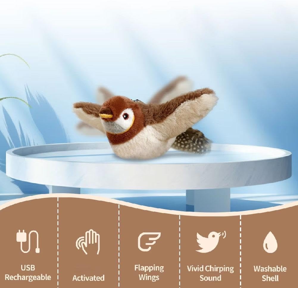 🔥Last Day 40% OFF - 🐾Interactive Chirping Bird Cat Toy