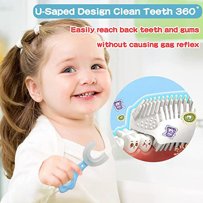 🔥Last Day Promotion 49% OFF🔥U-shaped Children's Toothbrush--💯Full silicone design, safe and does not hurt gums