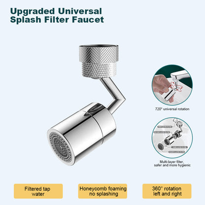 🔥Last Day Promotion 49% OFF🔥👍Upgraded Universal Splash Filter Faucet--👩‍👩‍👧‍👧The direction and water flow rate can be freely adjusted
