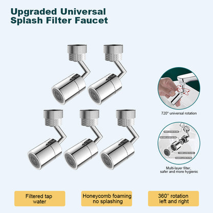 🔥Last Day Promotion 49% OFF🔥👍Upgraded Universal Splash Filter Faucet--👩‍👩‍👧‍👧The direction and water flow rate can be freely adjusted