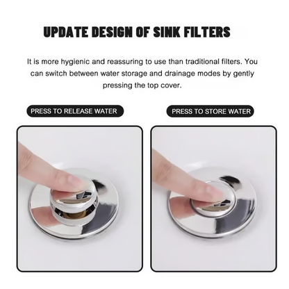 ✅Last Day Promotion 49% OFF👍TIMNAMY™ Pop Up Sink Drain Strainer----👍Removes odors and prevents blockages