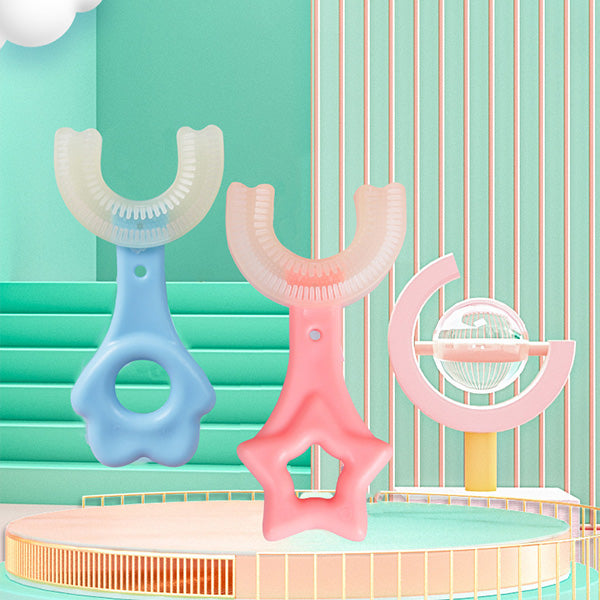 🔥Last Day Promotion 49% OFF🔥U-shaped Children's Toothbrush--💯Full silicone design, safe and does not hurt gums