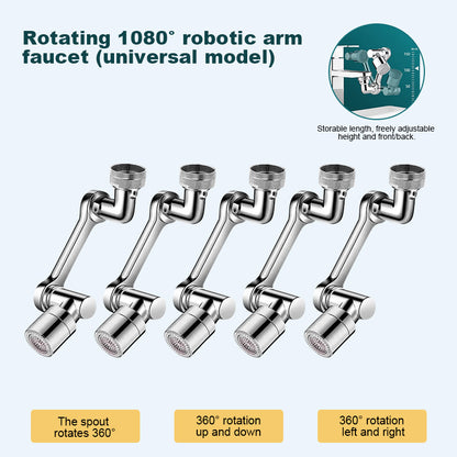 💖Last Day Promotion 49% OFF💖Rotating 1080° robotic arm faucet (universal model)--👩‍👩‍👧‍👧The direction and water flow rate can be freely adjusted