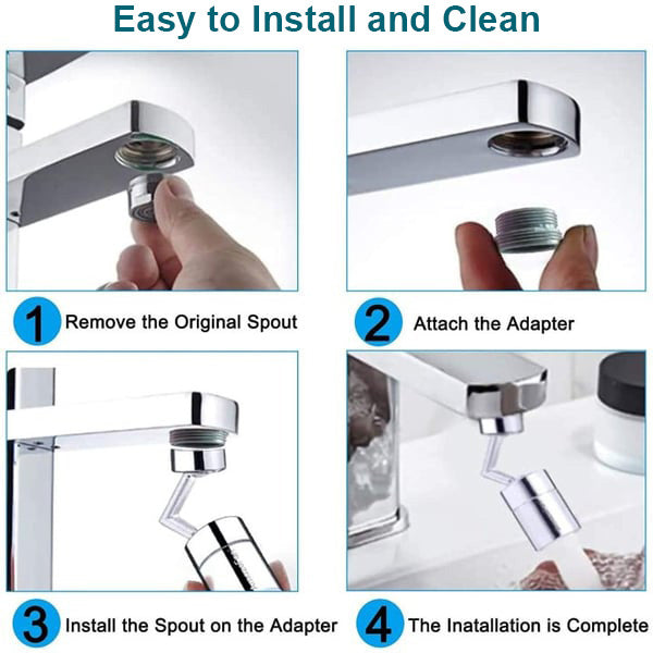 🔥Last Day Promotion 49% OFF🔥👍Upgraded Universal Splash Filter Faucet--👩‍👩‍👧‍👧The direction and water flow rate can be freely adjusted