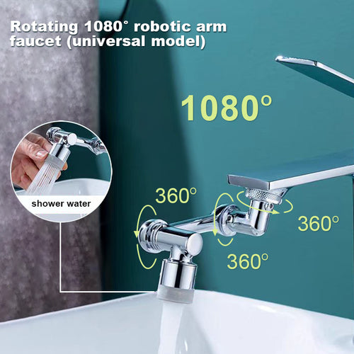💖Last Day Promotion 49% OFF💖Rotating 1080° robotic arm faucet (universal model)--👩‍👩‍👧‍👧The direction and water flow rate can be freely adjusted