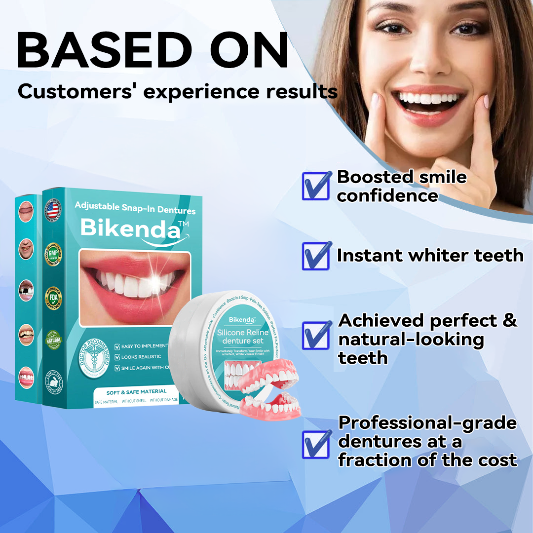 𝐁𝐢𝐤𝐞𝐧𝐝𝐚™🗽 Silicone Reline Denture Set (⏰Limited Time 80% Off - Last 30 Minutes ⏰)