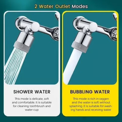 💖Last Day Promotion 49% OFF💖Rotating 1080° robotic arm faucet (universal model)--👩‍👩‍👧‍👧The direction and water flow rate can be freely adjusted