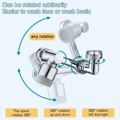 💖Last Day Promotion 49% OFF💖Rotating 1080° robotic arm faucet (universal model)--👩‍👩‍👧‍👧The direction and water flow rate can be freely adjusted