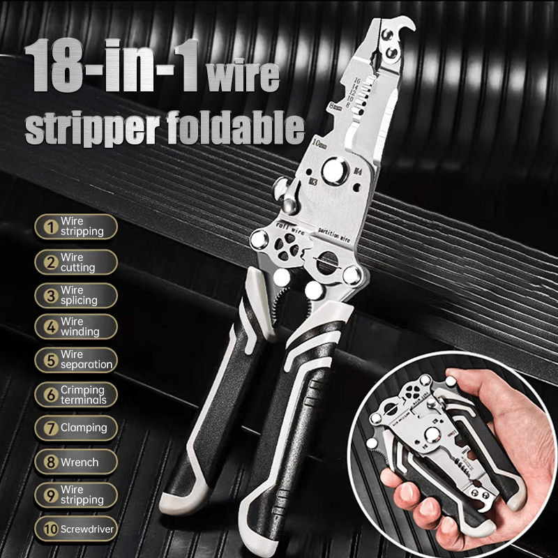 🥇2025 New Upgrade🥇TIMNAMY™ Multifunctional Folding Wire Stripper-Professional Electrician Tool 【⚡Last Day Promotion 60% OFF】