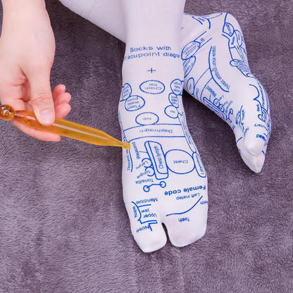 Official Store：✅ MIGUJO™ Reflexology Chart Socks with Trigger Point Massage Tool