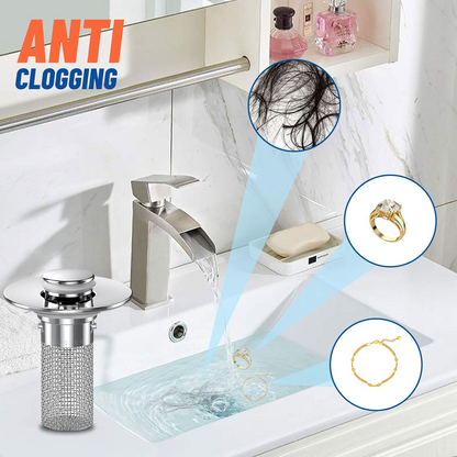 ✅Last Day Promotion 49% OFF👍TIMNAMY™ Pop Up Sink Drain Strainer----👍Removes odors and prevents blockages