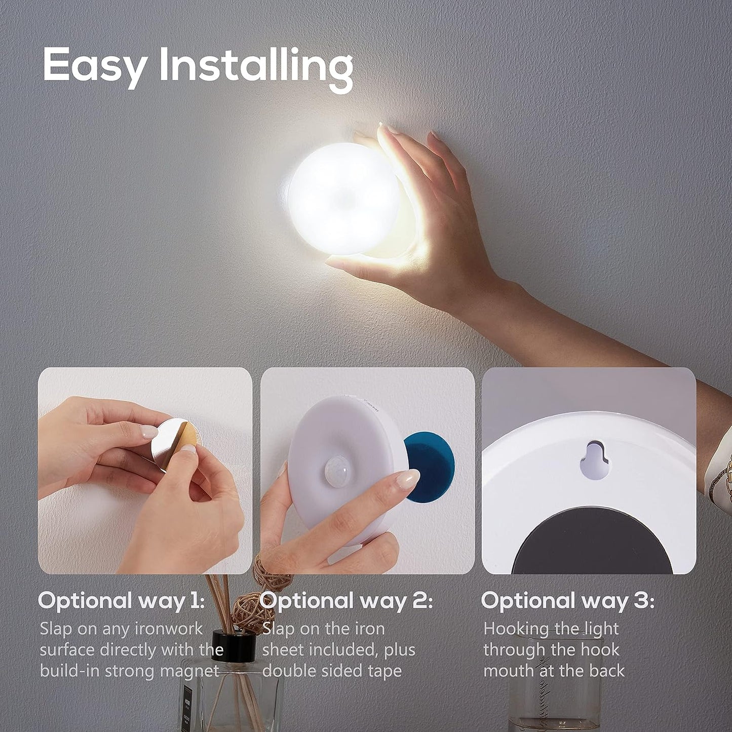 TIMNAMY™ Motion Sensor Lights【Wireless, motion-activated lighting. Perfect for hallways, closets, stairs. Designed for convenience and safety】