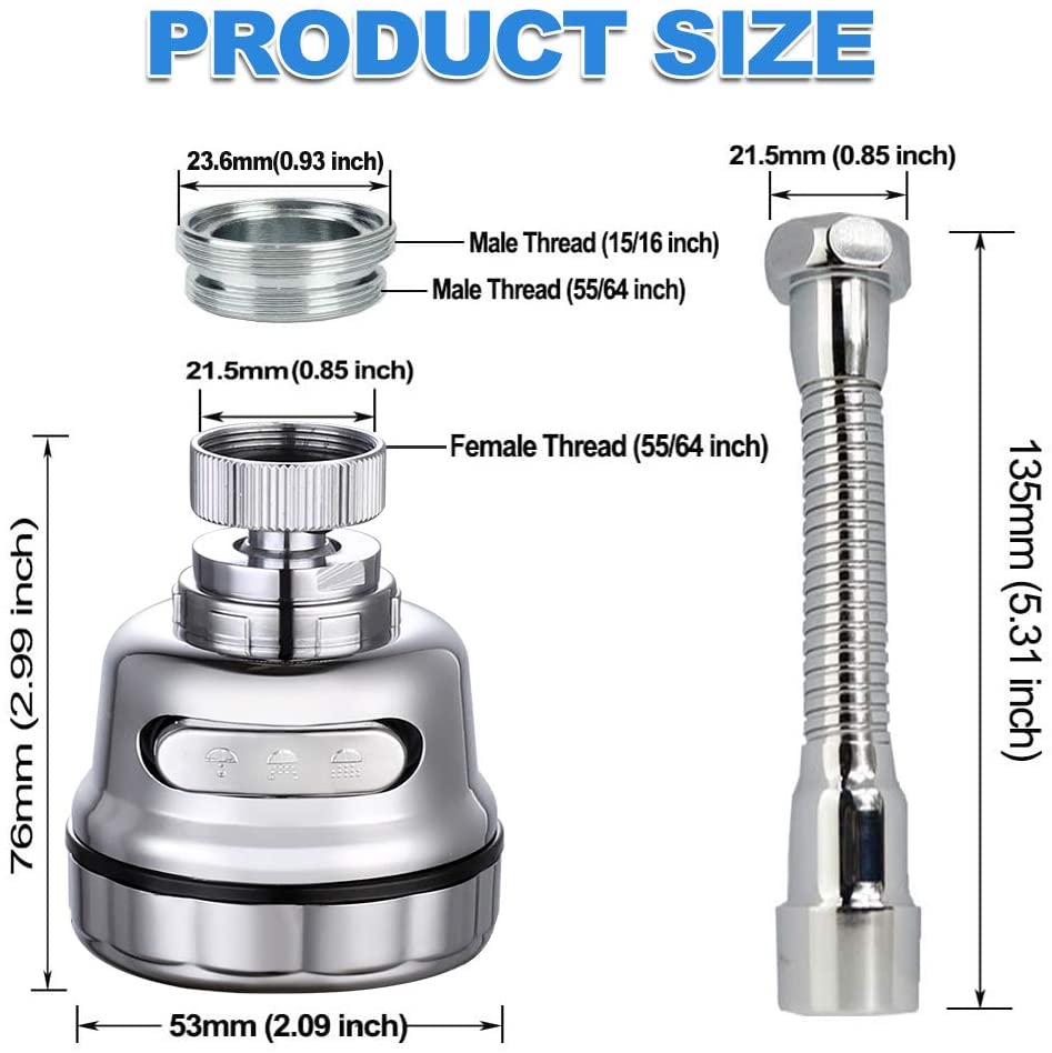 2025 Upgraded TIMNAMY™ 360° Rotatable Faucet Sprayer Head 🎁 🏆Hot Sale 50% OFF