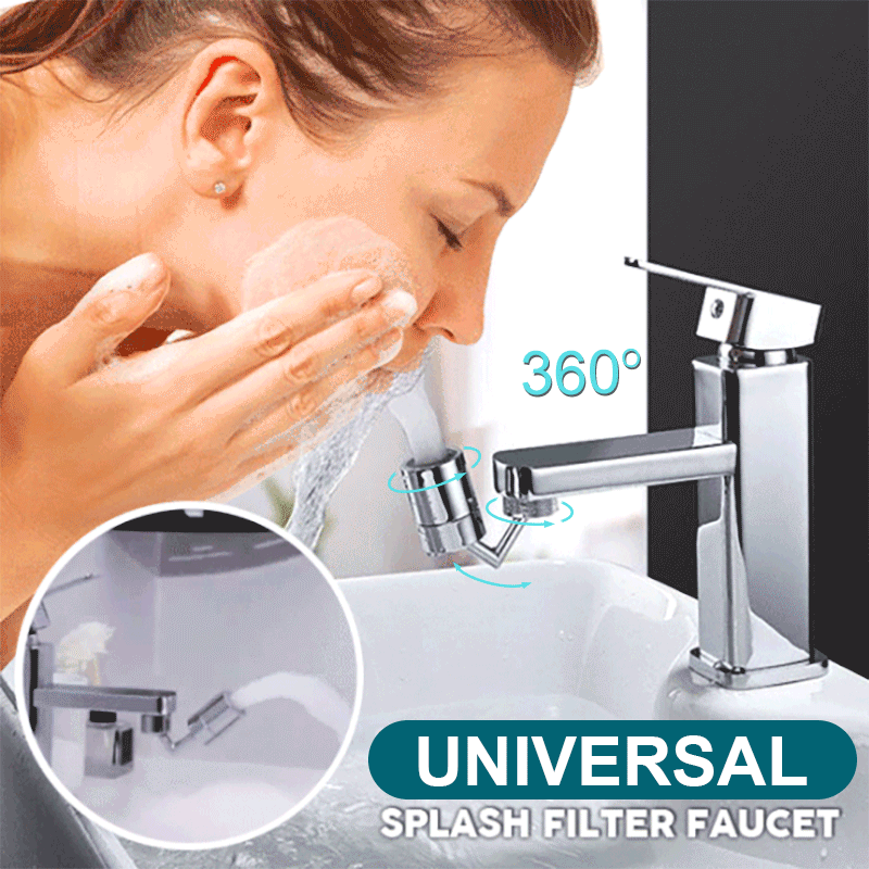 🔥Last Day Promotion 49% OFF🔥👍Upgraded Universal Splash Filter Faucet--👩‍👩‍👧‍👧The direction and water flow rate can be freely adjusted
