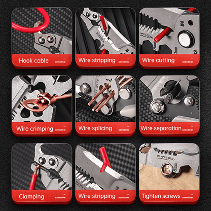 🥇2025 New Upgrade🥇TIMNAMY™ Multifunctional Folding Wire Stripper-Professional Electrician Tool 【⚡Last Day Promotion 60% OFF】