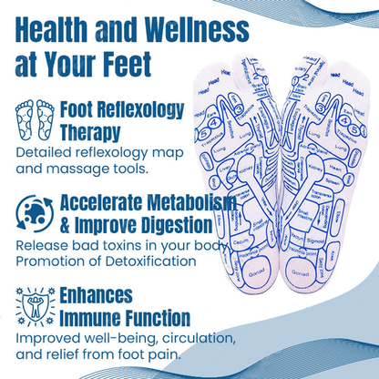 Official Store：✅ MIGUJO™ Reflexology Chart Socks with Trigger Point Massage Tool