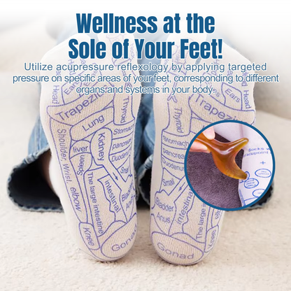Official Store：✅ MIGUJO™ Reflexology Chart Socks with Trigger Point Massage Tool