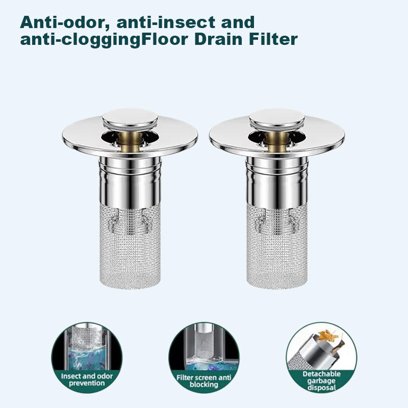 🏠Last Day Promotion 49% OFF🏠TIMNAMY™ Pop Up Sink Drain Strainer--🛀Removes odors and prevents blockages